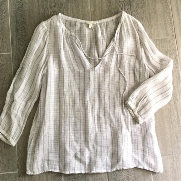 Eileen Fisher Window Pane Linen Top - Summer SALE! - Picture 5 of 6